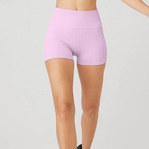 Semi-Sheer Seamless Cable Knit Hot Shorts